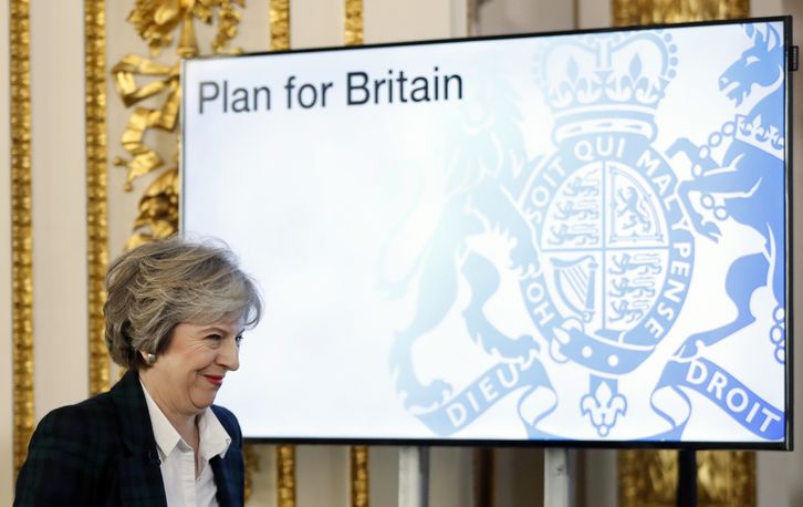 Theresa May, primera ministra británica. (Kirsty WIGGLESWORTH/AFP)