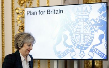 Theresa May, primera ministra británica. (Kirsty WIGGLESWORTH/AFP)