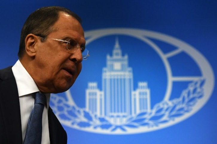 Sergei Lavrov, ministro ruso de Exteriores. (Kirill KUDRYAVTSEV/AFP)