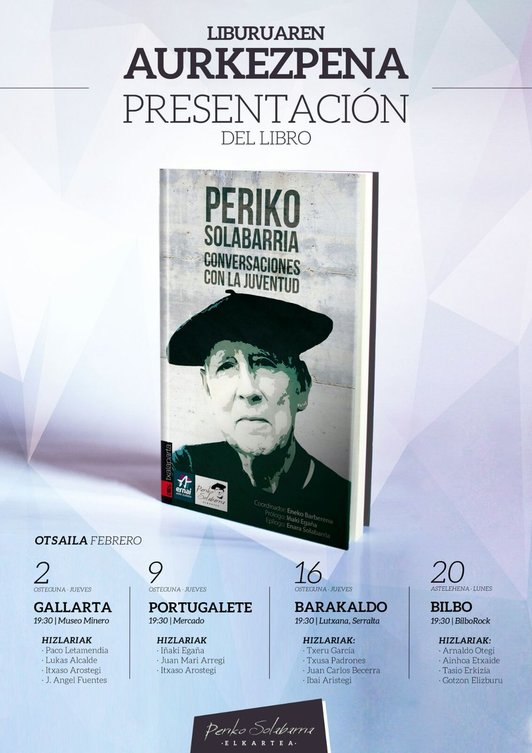 Presentaciones del libro sobre Periko Solabarria.