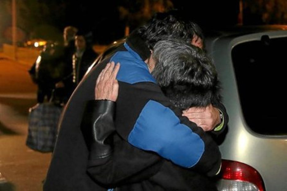 Altsasuko lau gazteak aske geratu zireneko momentua