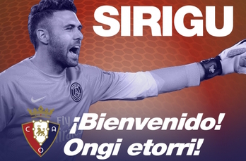 Sirigu será portero rojillo hasta junio. 
