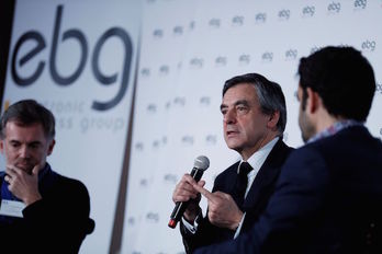 Fillon ha tomado parte este martes en un encuentro con empresarios. (Thomas SAMSON / AFP)