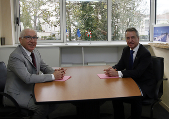 Rencontre entre Iñigo Urkullu et Jean-René Etchegaray. ©Bob EDME