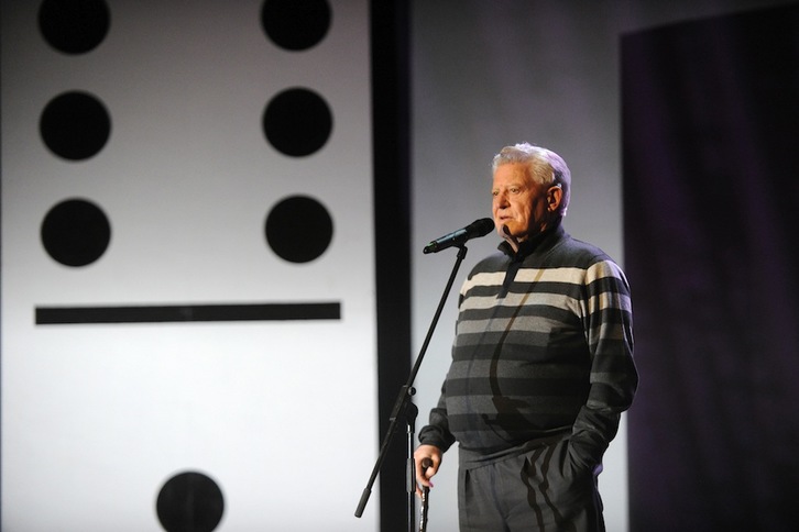 Jon Azpillaga, 2012ko Bertso Egunean. (Andoni CANELLADA/ARGAZKI PRESS)