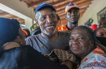 Odín Sánchez, tras ser liberado por el ELN. (MURCY FOTOGRAFIA / AFP) 