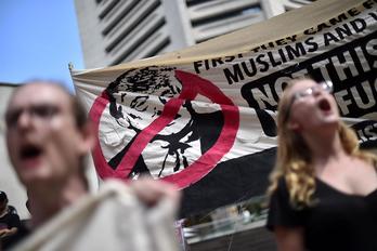 Las protestas por la política migratoria de Trump han llegado a Australia. (Saeed KHAN/AFP)