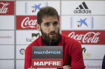 Fausto dice que se siente contagido del espíritu de la grada con la idea de que Osasuna nunca se rinde. (OSASUNA)