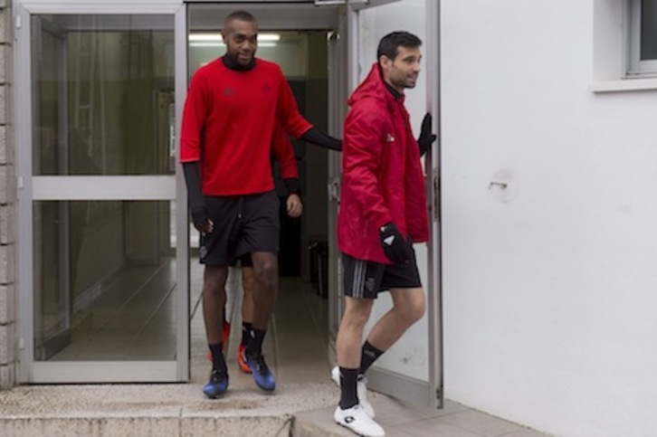 Loé ya estaba entrenando con los rojillos. (Iñigo URIZ/ARGAZKI PRESS)