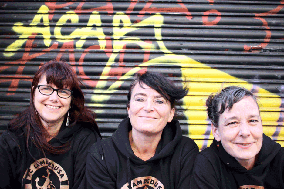 Las entrenadoras de Lampedusa FC. Ellas gestionan el equipo filial del St Pauli.