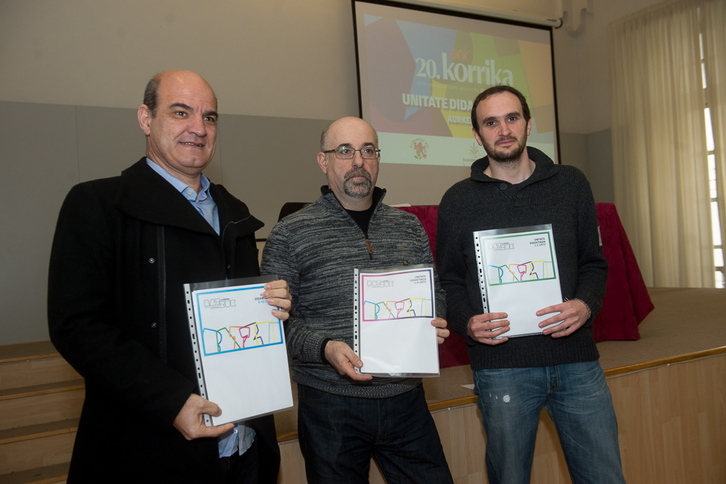 Presentación en Iruñea de la unidad didáctica de la Korrika 20. (Iñigo URIZ / ARGAZKI PRESS)