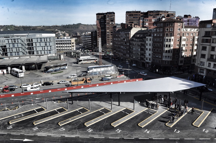Estación provisional de Termibus. (ARGAZKI PRESS)