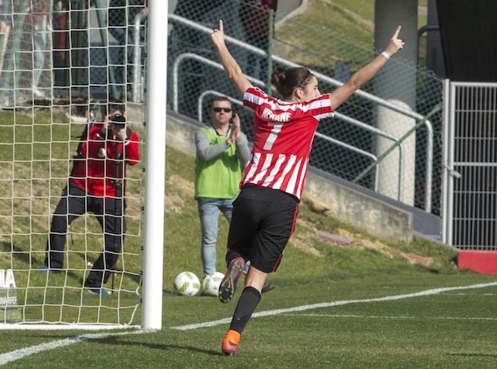 Nekanek egin du Athleticen hirugarren gola. (Monika DEL VALLE/ARGAZKI PRESS)