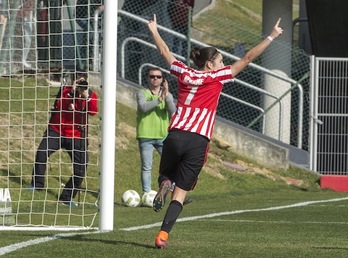 Nekanek egin du Athleticen hirugarren gola. (Monika DEL VALLE/ARGAZKI PRESS)