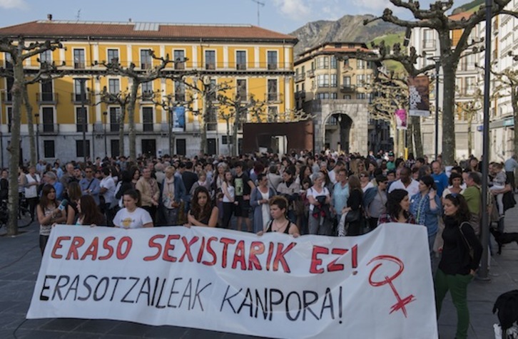 Tolosan 2015ean izan zen sexu eraso baten aurkako elkarretaratzea. (Andoni CANELLADA/ARGAZKI PRESS)