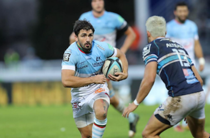 Félix Le Bourhis, en un partido ante Montpellier. (Aviron Bayonnais)