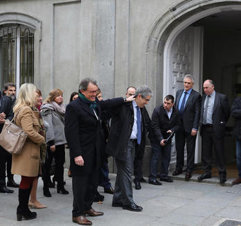 Mas junto a Homs poco antes de que este último entrara en el TS. (J. DANAE | ARGAZKI PRESS)