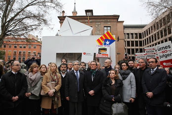 Francesc Homs, a su llegada al Tribunal Supremo. (J.DANAE / ARGAZKI PRESS)