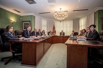 El gabinete de Iñigo Urkullu, durante la primera reunión del Consejo de Gobierno. (Jaizki FONTANEDA/ARGAZKI PRESS)