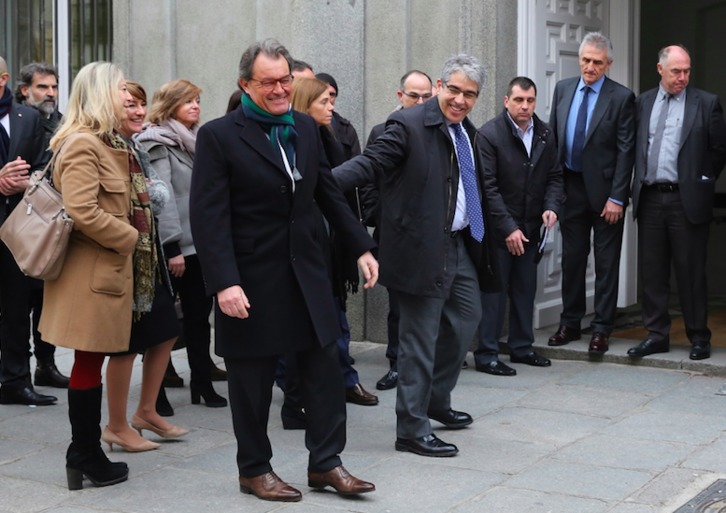 Artur Mas y Francesc Homs, a las puertas del Supremo. (J.DANAE / ARGAZKI PRESS)