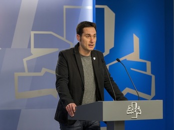 Iker Casanova, parlamentario de EH Bildu. (Juanan RUIZ/ARGAZKI PRESS)