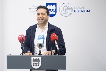Imanol Lasa, portavoz de la Diputación de Gipuzkoa. (Juan Carlos RUIZ/ARGAZKI PRESS)
