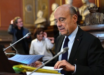 Alain Juppé, alcalde de Burdeos, en un acto reciente. (Georges GOBET / AFP)