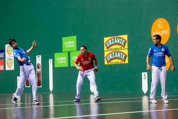 Larunbe, Olaizola eta Bengoetxea Labriten. (Iñigo URIZ | ARGAZKI PRESS) 