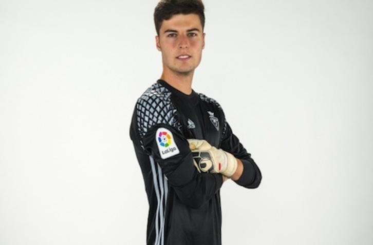 Juan Pérez, portero del Promesas, ha pasado a ser portero suplente ante el Eibar. (OSASUNA)