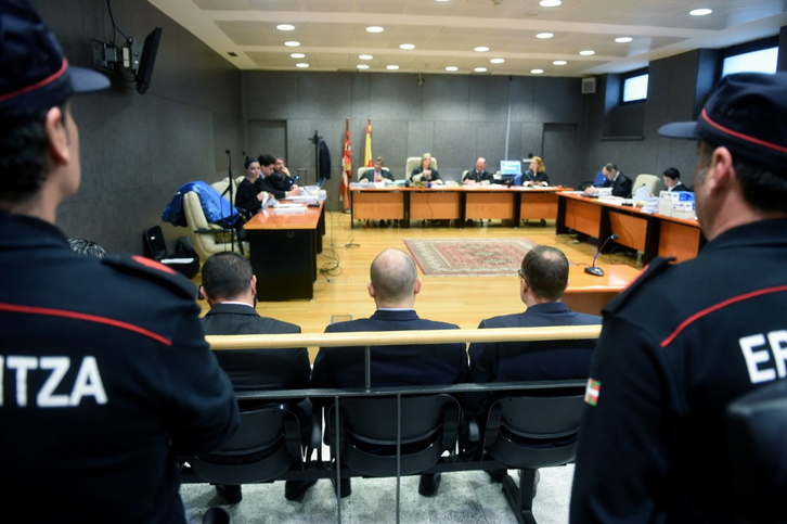 Imagen de la sala en la que tiene lugar el juicio por torturas a Barrenetxea. (ARGAZKI PRESS)