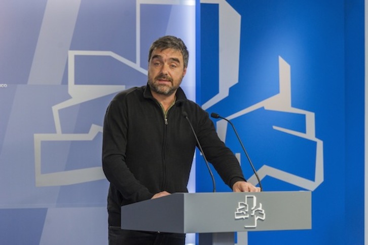 Mikel Otero, parlamentario de EH Bildu. (Juanan RUIZ/ARGAZKI PRESS)