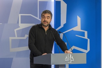 Mikel Otero, parlamentario de EH Bildu. (Juanan RUIZ/ARGAZKI PRESS)