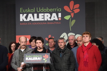 Presentación de la campaña Euskal Udaberria Kalera. (Jon URBE / ARGAZKI PRESS)