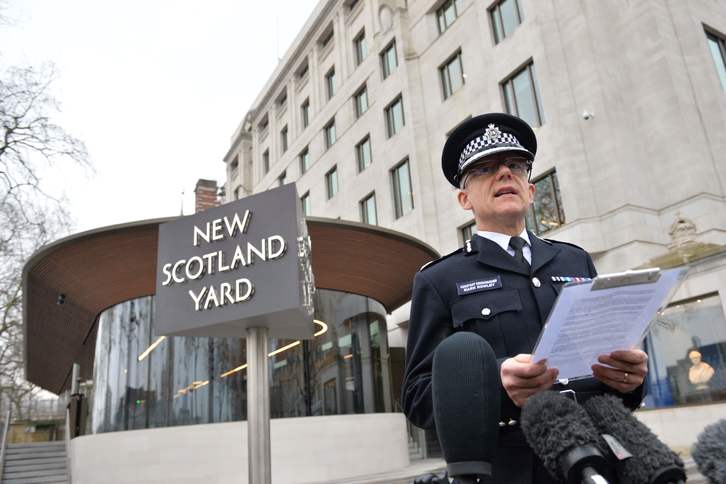 Mark Rowley, comisario adjunto y jefe de la unidad antiterrorista de Scotland Yard. (Justin TALLIS / AFP)
