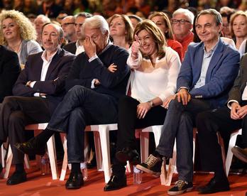 Susana Díaz ha estado rodeada de pesos pesados del partido. (Gerard JULIEN/AFP)