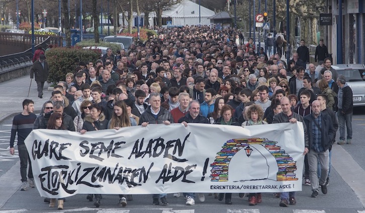 Manifestación reclamando la libertad de los tres jóvenes. (Andoni CANELLADA / ARGAZKI PRESS)