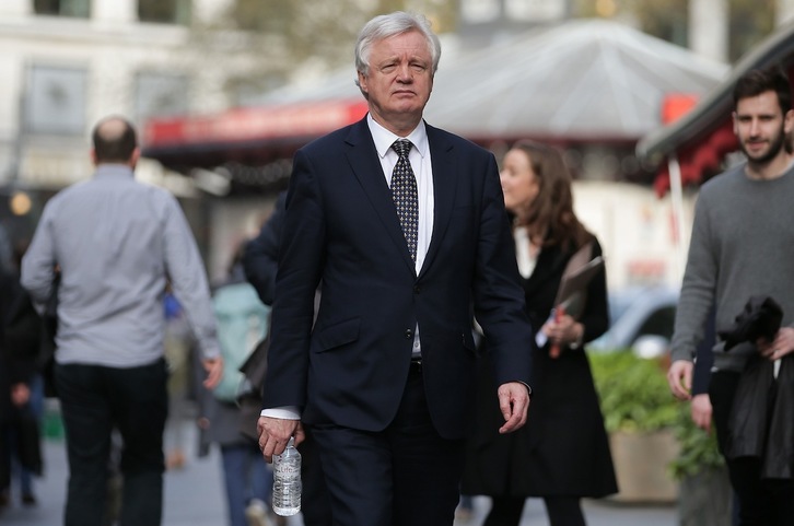 David Davis, ministro británico responsable del Brexit. (Daniel LEAL-OLIVAS / AFP)
