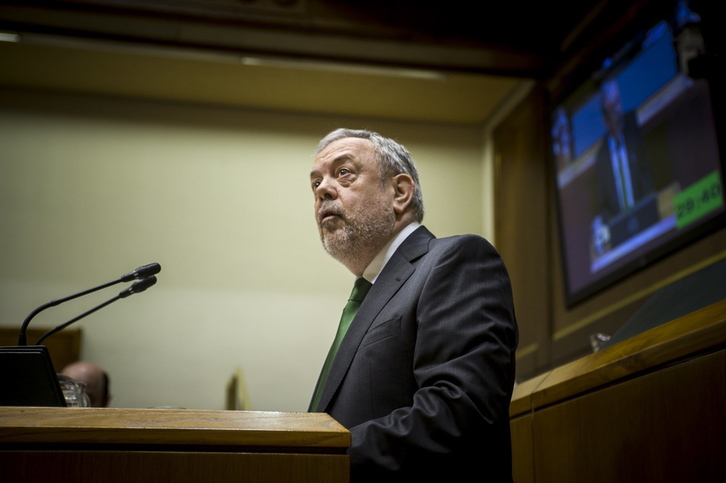 Pedro Maria Azpiazu, consejero de Hacienda de Lakua. (Jaizki FONTANEDA / ARGAZKI PRESS)
