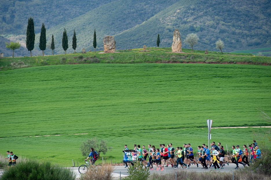 Lizarraldean ibili da Korrika. (Iñigo URIZ / ARGAZKI PRESS)