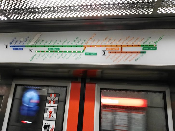 Estaciones de la línea 3 del metro. (@ContrasteBilbao vía twitter)