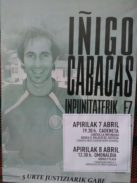 Cartel con las movilizaciones por Cabacas del fin de semana.