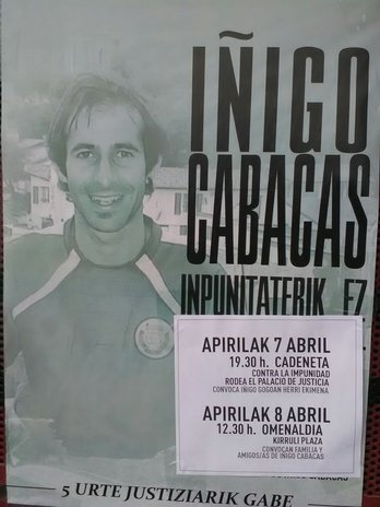 Cartel con las movilizaciones por Cabacas del fin de semana.