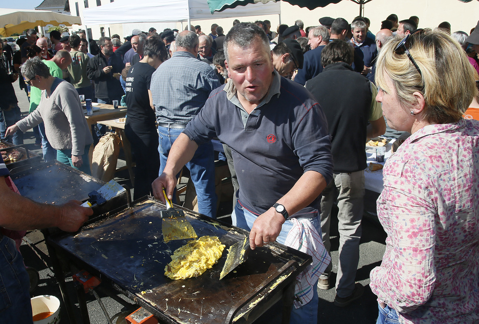 Hegazti gripea : askaria hartu dute manifestariek Domintxineko etxaldean. © Bob EDME