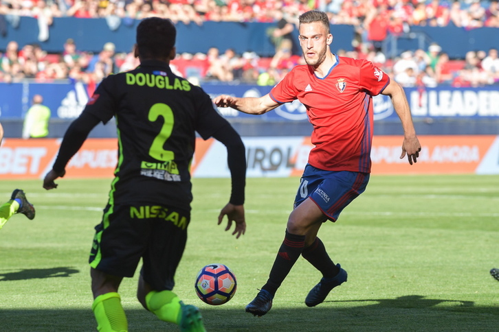 Osasuna no ha sabido ganar al Sporting. (Idoia ZABALETA / ARGAZKI PRESS)