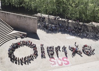 Movilización en Gasteiz en solidaridad con Oier Gómez. (Jaizki FONTANEDA/ARGAZKI PRESS)
