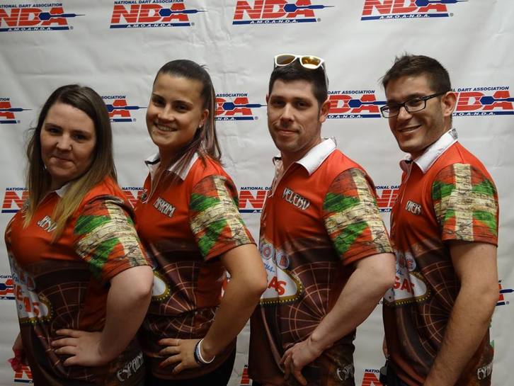 Los cuatro vizcainos que han participado en el Mundial de dardos en Las Vegas. (vía radikal darts en facebook.)
