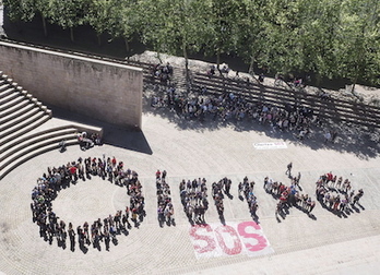 Movilización por Oier Gómez que tuvo lugar el sábado en Gasteiz. (OIERTXO SOS)