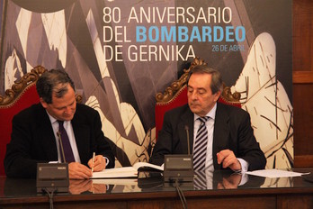 Sergio Jaramillo y José María Gorroño. (Gernikako Udala)