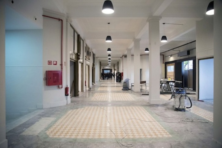 Imagen de la zona de las taquillas para el proyecto Geltoki. (AYUNTAMIENTO DE IRUÑEA)