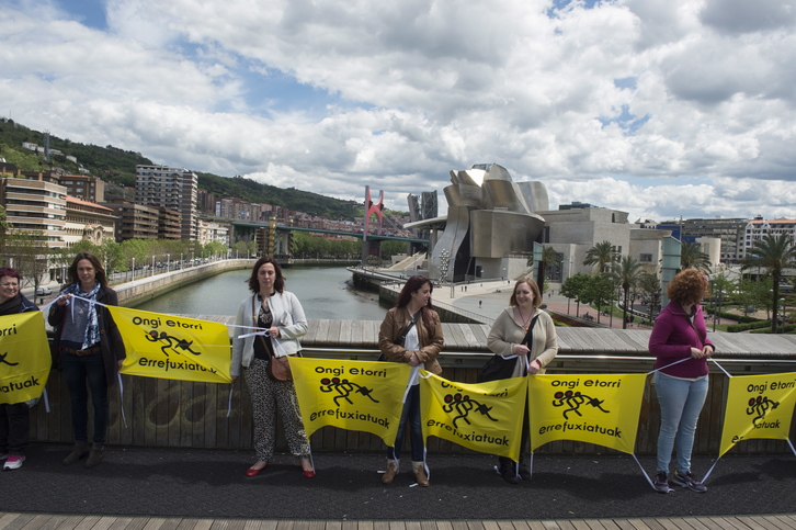 Ongi etorri Errefuxiatuaken mobilizazioa, Bilbon.